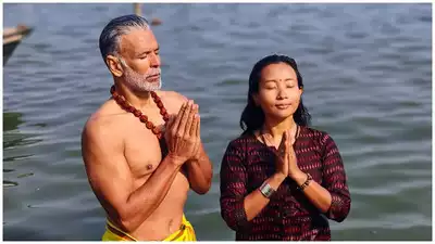Milind Soman and Ankita Konwar Embrace Spirituality at Maha Kumbh 2025