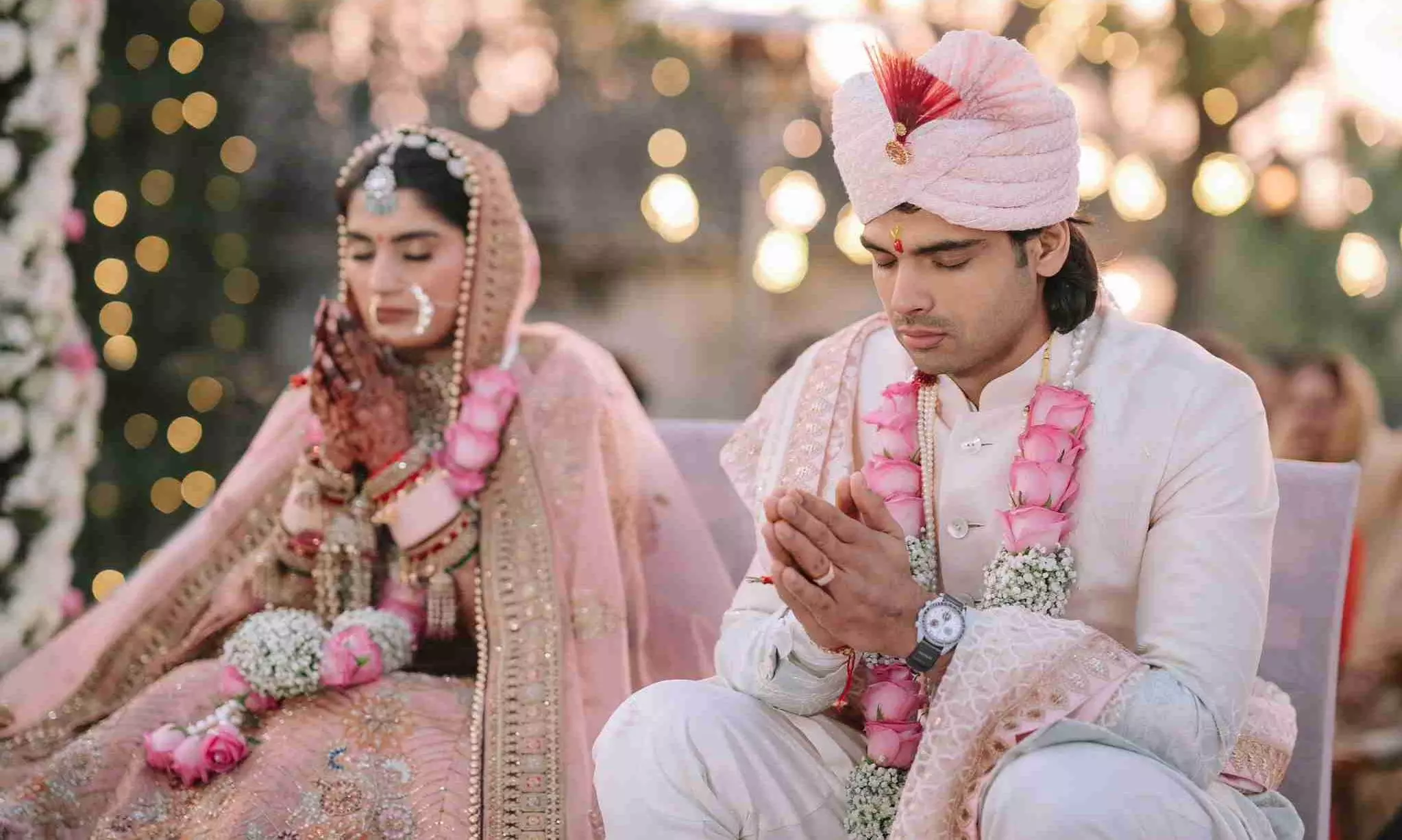 Olympic Champion Neeraj Chopra Marries Fellow Athlete Himani Mor